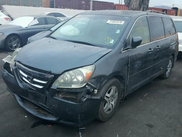 5FNRL38716B027767 - 2006 HONDA ODYSSEY EX GRAY photo 2