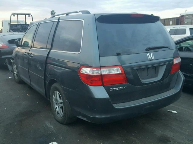 5FNRL38716B027767 - 2006 HONDA ODYSSEY EX GRAY photo 3