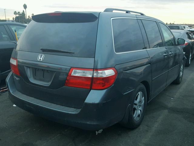 5FNRL38716B027767 - 2006 HONDA ODYSSEY EX GRAY photo 4