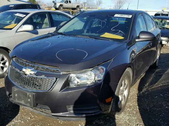 1G1PC5SB8E7117284 - 2014 CHEVROLET CRUZE LT GRAY photo 2