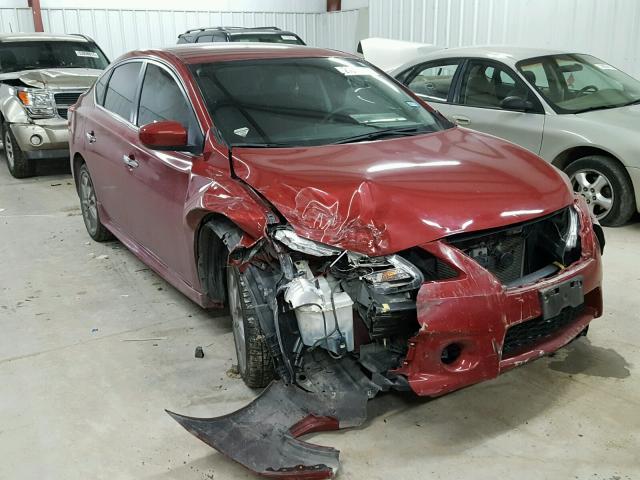 3N1AB7AP5EY277195 - 2014 NISSAN SENTRA S MAROON photo 1