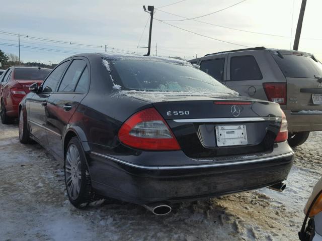 WDBUF72X07B080433 - 2007 MERCEDES-BENZ E 550 BLACK photo 3