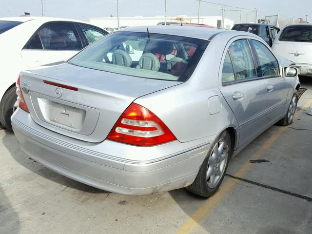 WDBRF61J02F282591 - 2002 MERCEDES-BENZ C 240 SILVER photo 4