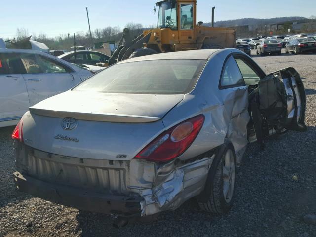 4T1CE38P14U772034 - 2004 TOYOTA CAMRY SOLA SILVER photo 4