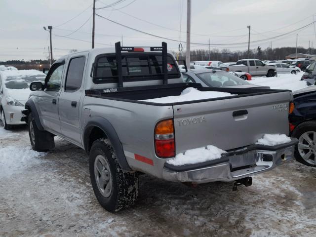 5TEHN72N93Z304535 - 2003 TOYOTA TACOMA DOU SILVER photo 3