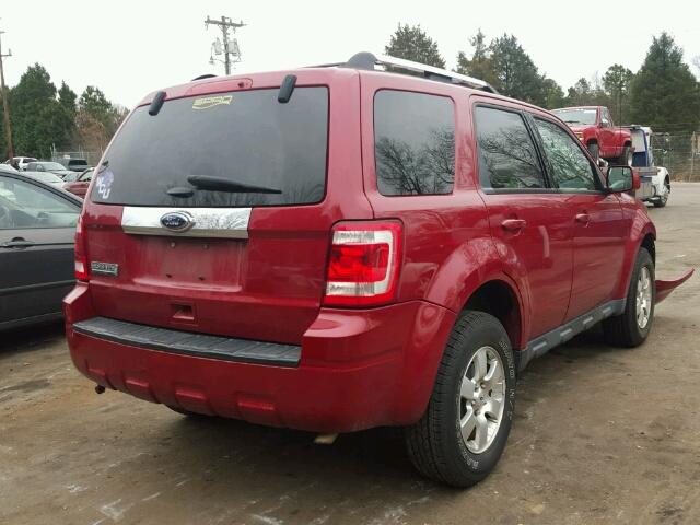 1FMCU0E72BKC24798 - 2011 FORD ESCAPE LIM RED photo 4