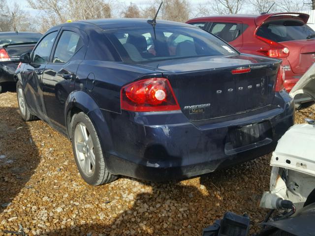 1C3CDZCB7CN129738 - 2012 DODGE AVENGER SX BLUE photo 3