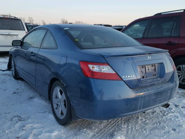 2HGFG12817H530838 - 2007 HONDA CIVIC EX BLUE photo 3