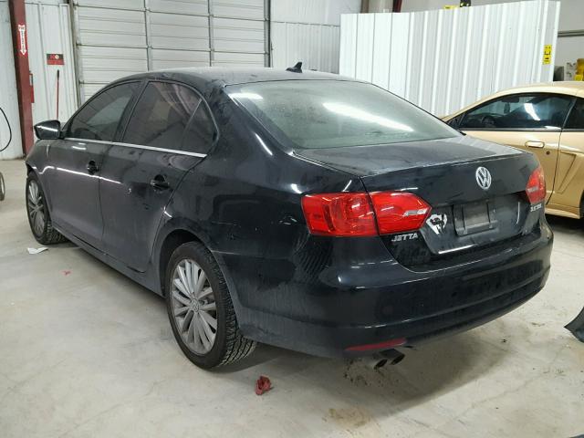 3VWLX7AJ8BM304974 - 2011 VOLKSWAGEN JETTA SEL BLACK photo 3