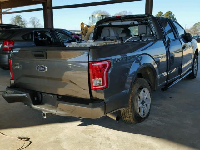 1FTEX1CP6GKF75282 - 2016 FORD F150 SUPER GRAY photo 4