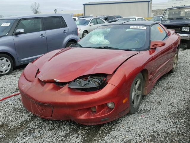 2G2FS22K812122379 - 2001 PONTIAC FIREBIRD ORANGE photo 2