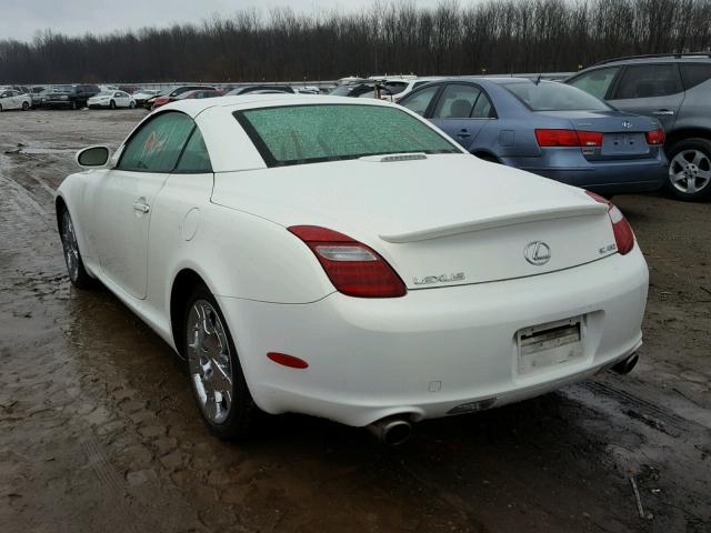 JTHFN48Y869008833 - 2006 LEXUS SC 430 WHITE photo 3