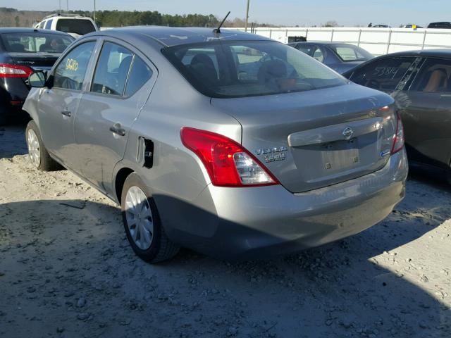 3N1CN7AP4CL861405 - 2012 NISSAN VERSA S GRAY photo 3