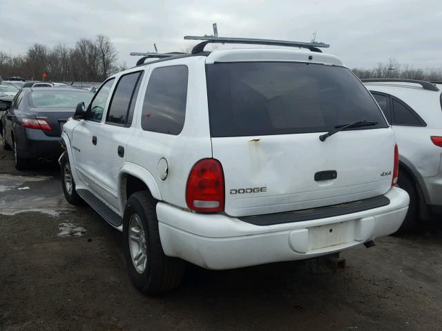 1B4HS28Z71F546012 - 2001 DODGE DURANGO WHITE photo 3