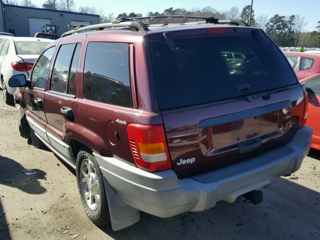 1J4GW58S7XC515788 - 1999 JEEP GRAND CHER BURGUNDY photo 3