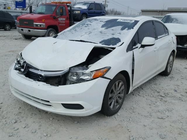 19XFB2F85CE013383 - 2012 HONDA CIVIC EX WHITE photo 2