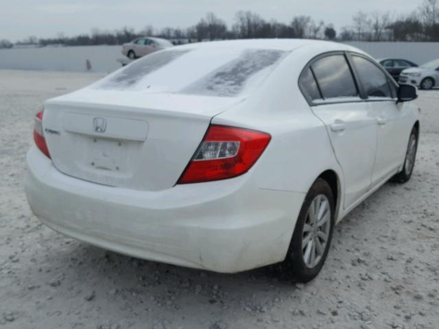 19XFB2F85CE013383 - 2012 HONDA CIVIC EX WHITE photo 4