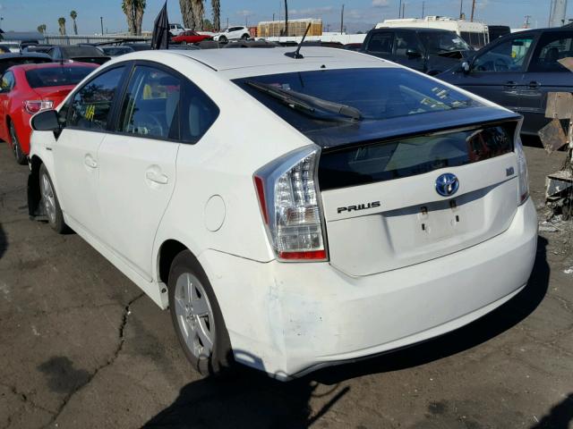 JTDKN3DU3A0179922 - 2010 TOYOTA PRIUS WHITE photo 3