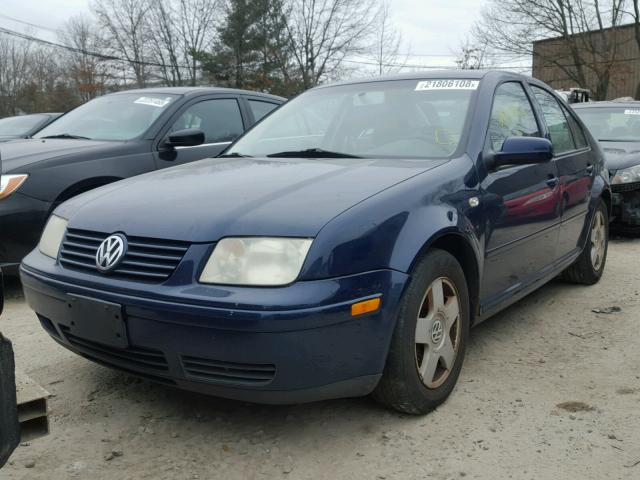 3VWSE69M42M131318 - 2002 VOLKSWAGEN JETTA GLS BLUE photo 2