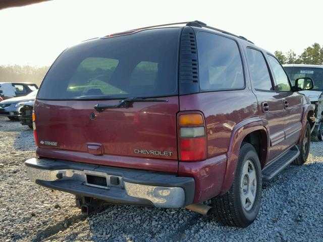 1GNEC13Z64R157280 - 2004 CHEVROLET TAHOE C150 MAROON photo 4