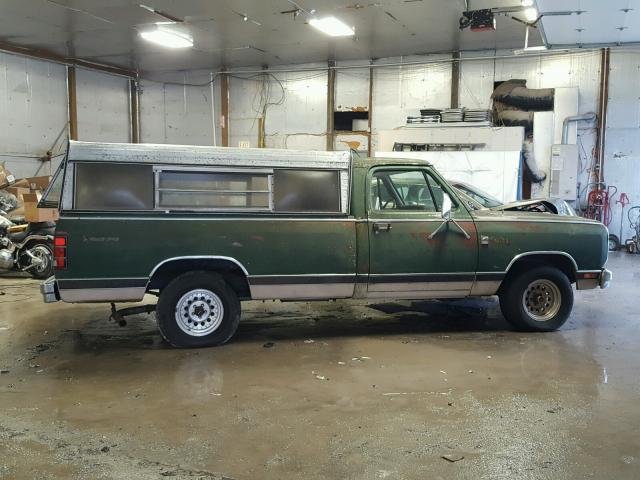 1B7FD14W5ES370908 - 1984 DODGE D-SERIES D GREEN photo 9