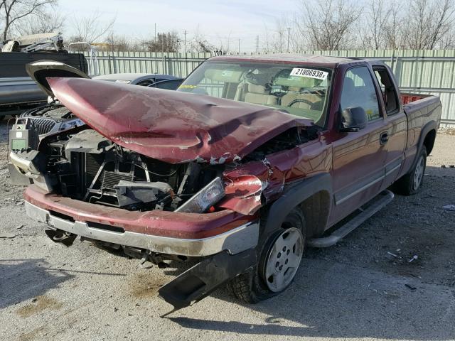 1GCEK19Z17Z202567 - 2007 CHEVROLET SILVERADO MAROON photo 2