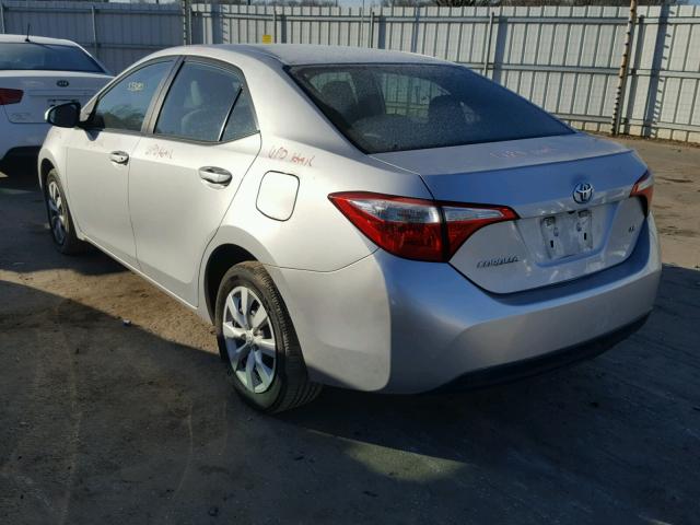 5YFBURHE3FP209491 - 2015 TOYOTA COROLLA L SILVER photo 3