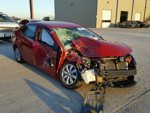 5YFBURHEXGP387528 - 2016 TOYOTA COROLLA L RED photo 1