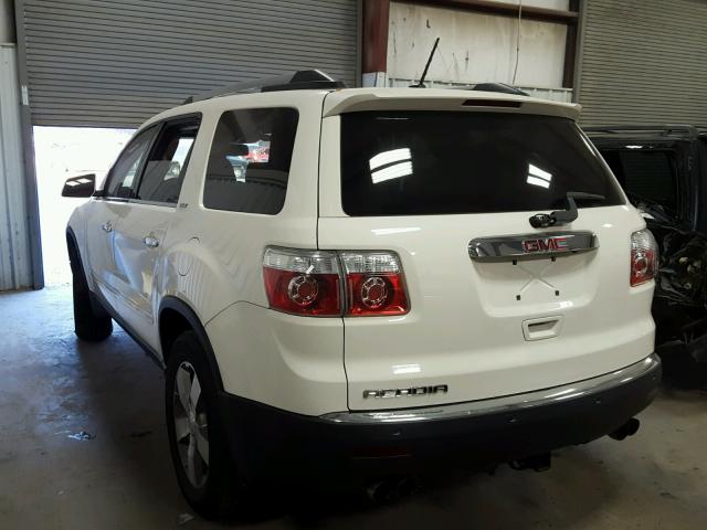 1GKLRMED4AJ267986 - 2010 GMC ACADIA SLT WHITE photo 3