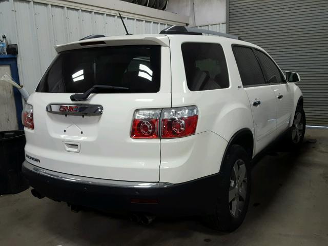 1GKLRMED4AJ267986 - 2010 GMC ACADIA SLT WHITE photo 4