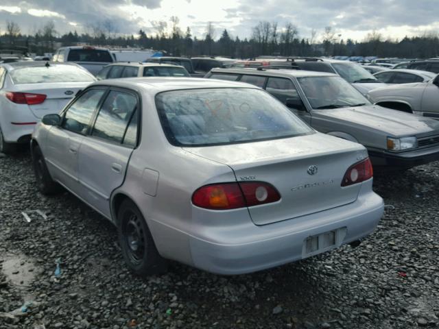 1NXBR12E91Z508132 - 2001 TOYOTA COROLLA CE SILVER photo 3