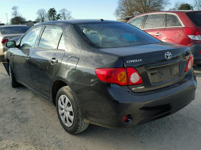 1NXBU4EE3AZ336269 - 2010 TOYOTA COROLLA BA BLACK photo 3