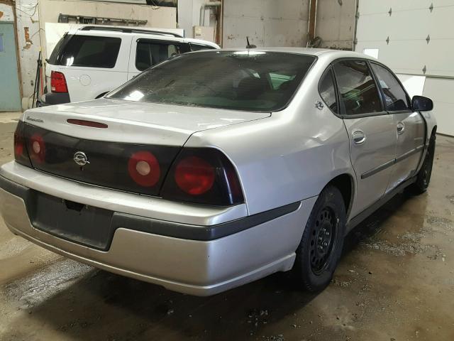 2G1WF52E559346047 - 2005 CHEVROLET IMPALA SILVER photo 4