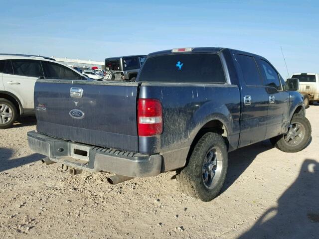 1FTPW12535FA27029 - 2005 FORD F150 SUPER BLUE photo 4