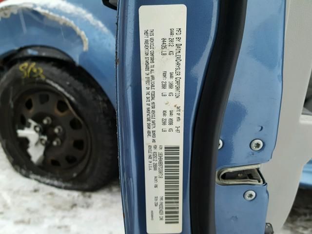 1B3HB48B97D330718 - 2007 DODGE CALIBER SX BLUE photo 10