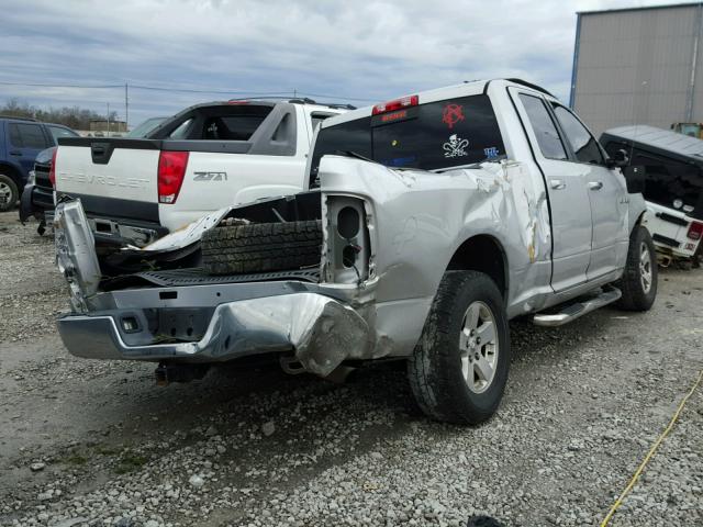 1D7RB1GP7AS109254 - 2010 DODGE RAM 1500 SILVER photo 4