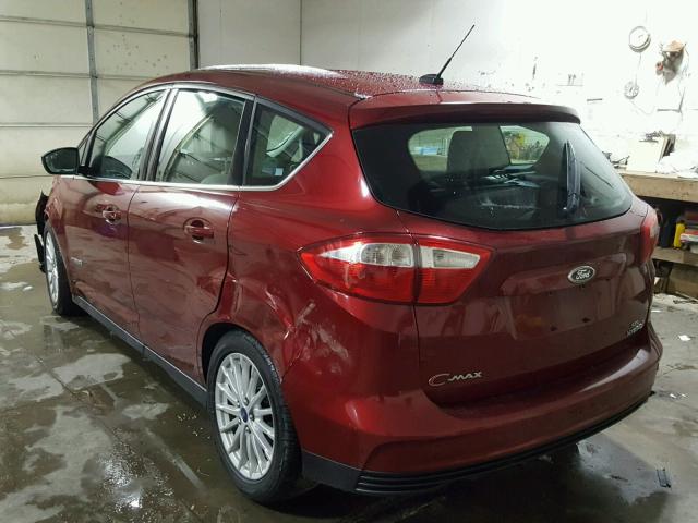 1FADP5BU5DL552291 - 2013 FORD C-MAX SEL RED photo 3
