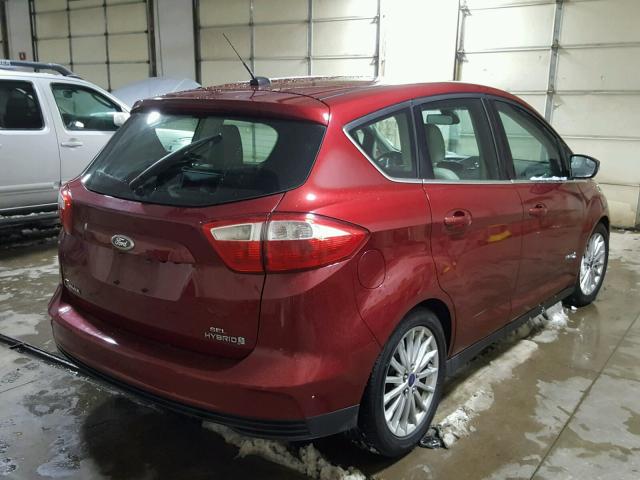 1FADP5BU5DL552291 - 2013 FORD C-MAX SEL RED photo 4