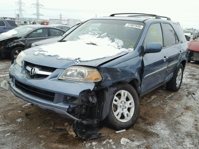 2HNYD18935H503146 - 2005 ACURA MDX TOURIN BLUE photo 2