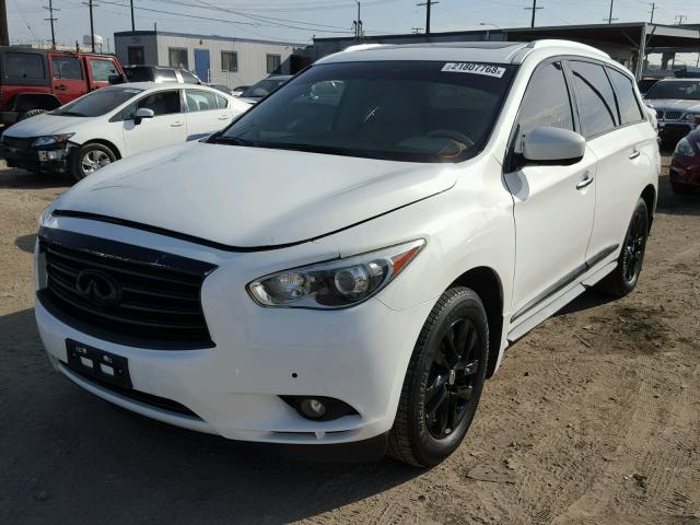 5N1AL0MN9DC335744 - 2013 INFINITI JX35 BASE WHITE photo 2
