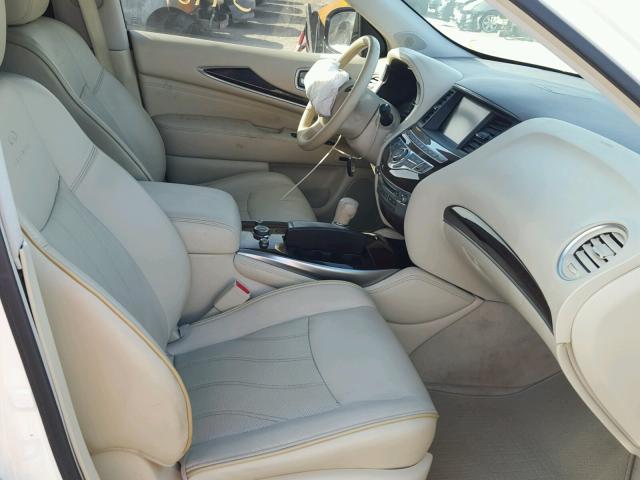 5N1AL0MN9DC335744 - 2013 INFINITI JX35 BASE WHITE photo 5