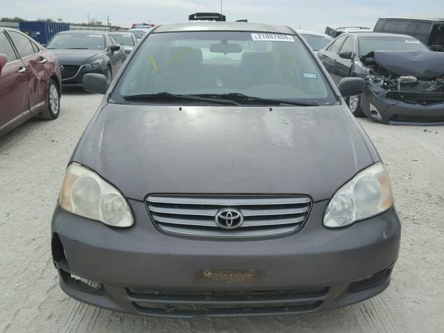 2T1BR32E74C258214 - 2004 TOYOTA COROLLA CHARCOAL photo 9