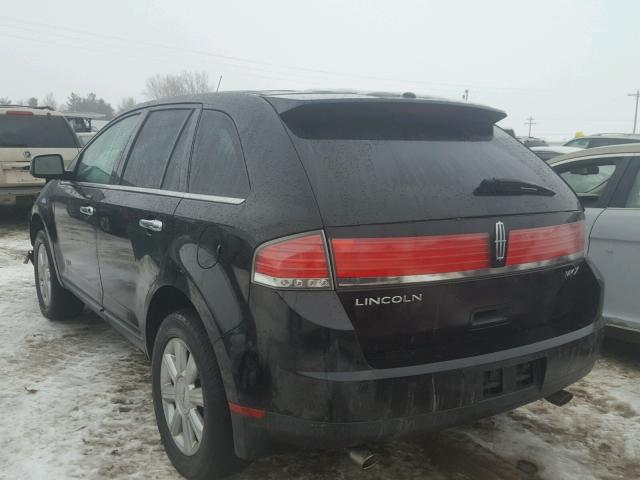 2LMDU68C87BJ18734 - 2007 LINCOLN MKX BLACK photo 3