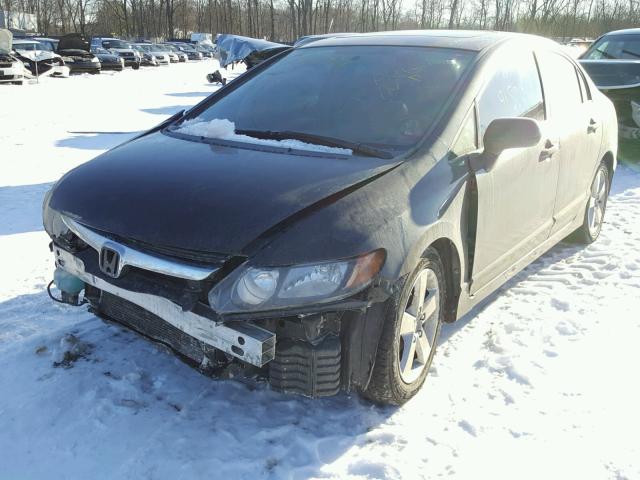 1HGFA16877L134539 - 2007 HONDA CIVIC EX BLACK photo 2