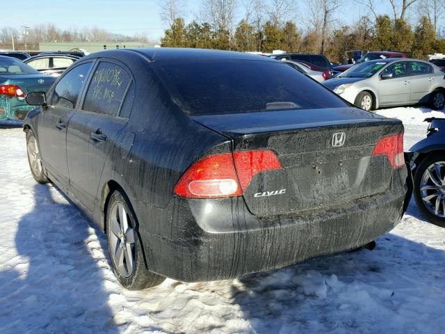 1HGFA16877L134539 - 2007 HONDA CIVIC EX BLACK photo 3