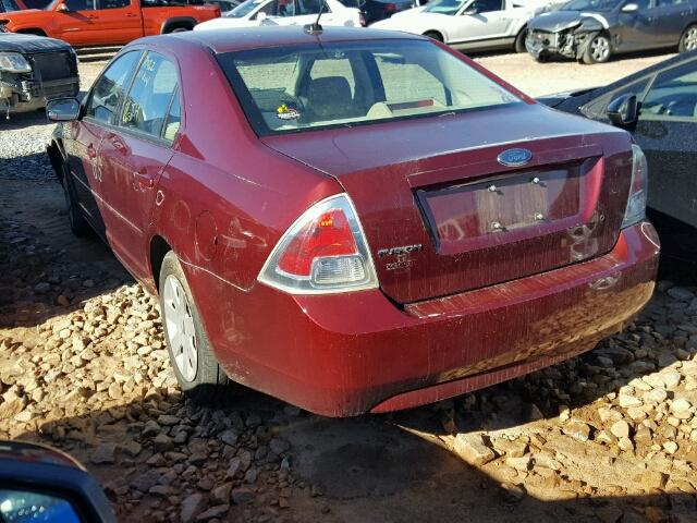 3FAHP06Z77R228260 - 2007 FORD FUSION S MAROON photo 3