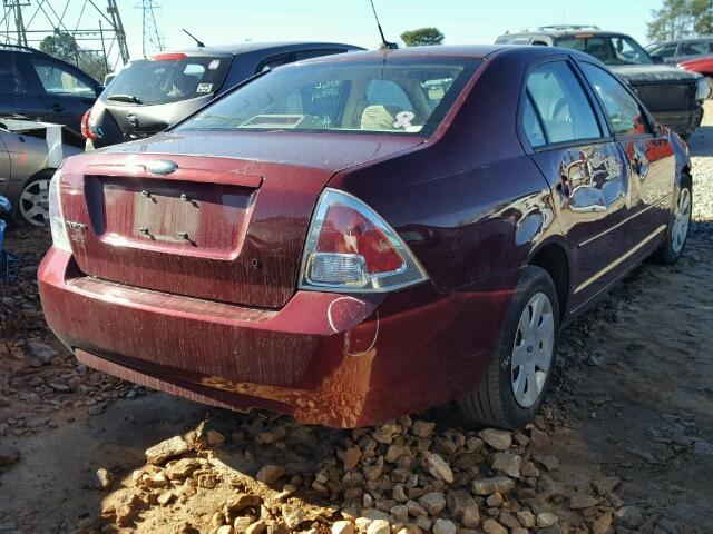 3FAHP06Z77R228260 - 2007 FORD FUSION S MAROON photo 4