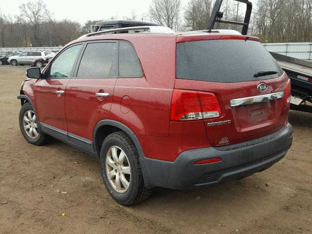 5XYKT4A1XBG050173 - 2011 KIA SORENTO BA RED photo 3