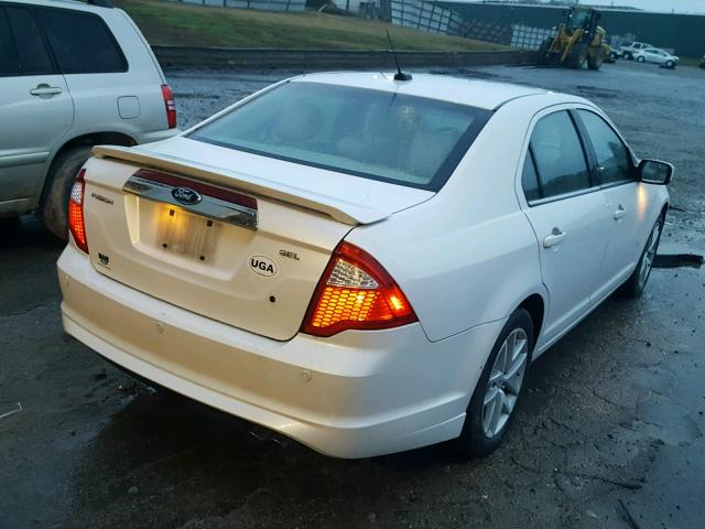 3FAHP0JA5BR151785 - 2011 FORD FUSION SEL WHITE photo 4