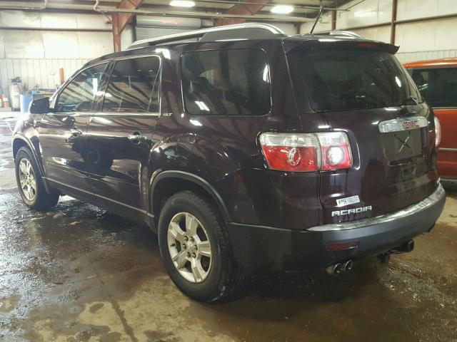 1GKEV23D39J132456 - 2009 GMC ACADIA SLT PURPLE photo 3